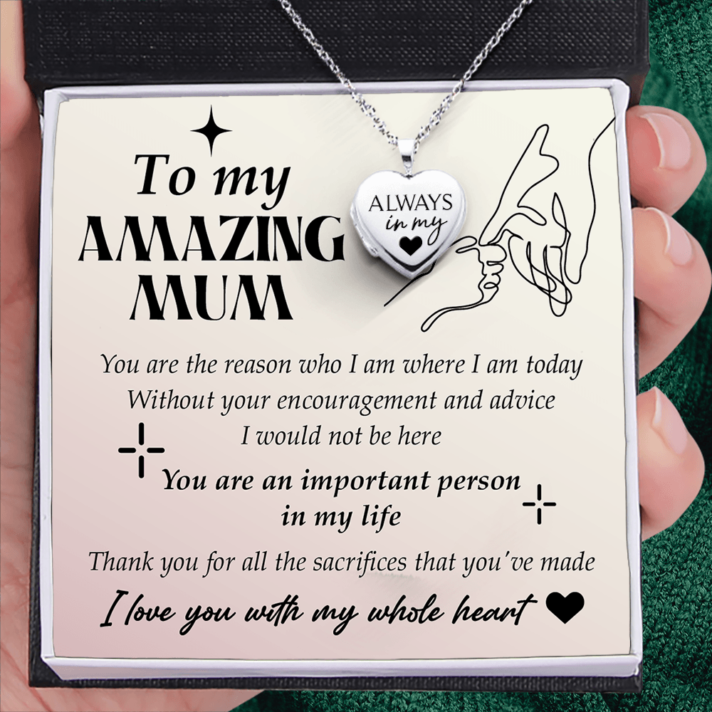 Heart Locket Necklace - Family - To My Mum - You Are An Important Person In My Life - Augnzm19020 - Gifts Holder