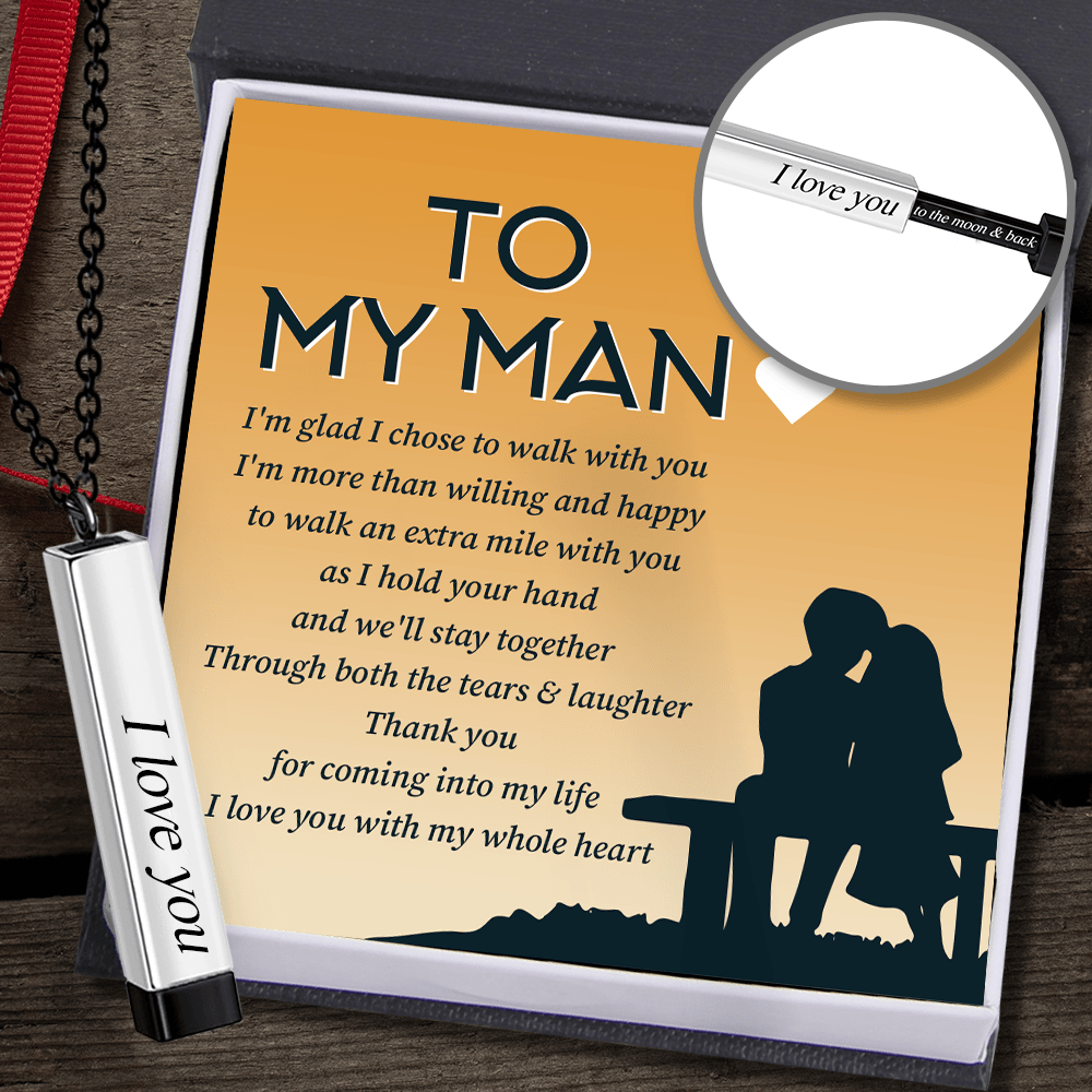 Hidden Message Necklace - Family - To My Man - Thank You For Coming Into My Life - Augnnj26003 - Gifts Holder