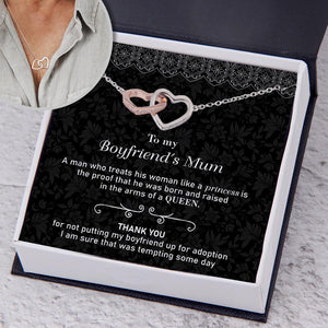 Interlocked Heart Necklace - To My Boyfriend's Mum - I Am Sure That Was Tempting Some Day - Augnp19007 - Gifts Holder