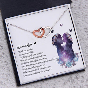Interlocked Heart Necklace - To My Mum - Thanks To Being In My Life - Augnp19002 - Gifts Holder