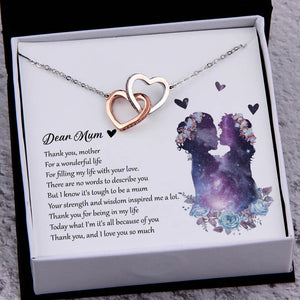 Interlocked Heart Necklace - To My Mum - Thanks To Being In My Life - Augnp19002 - Gifts Holder