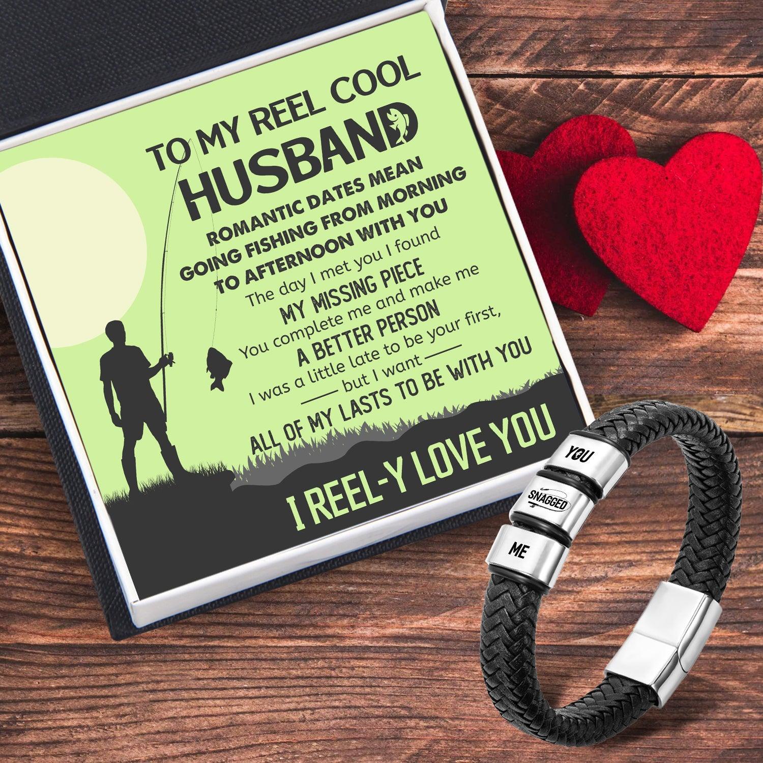 Leather Bracelet - Fishing - To My Husband - I Reel-y Love You - Augbzl14018 - Gifts Holder