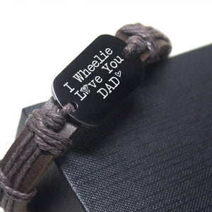 Leather Cord Bracelet - Biker - To My Father - How Special You Are To Me! - Augbr18004 - Gifts Holder