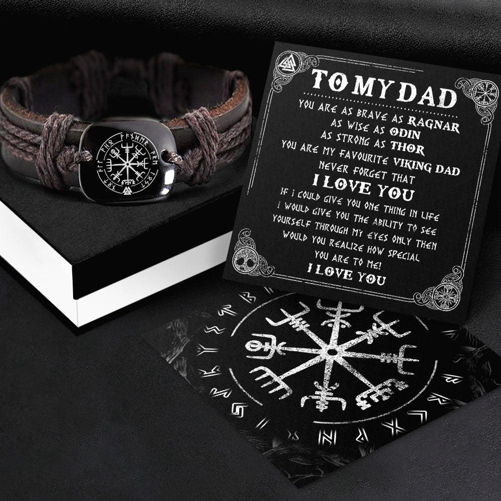 Leather Cord Bracelet - Viking - To My Dad - You Are My Favourite Viking Dad - Augbr18008 - Gifts Holder