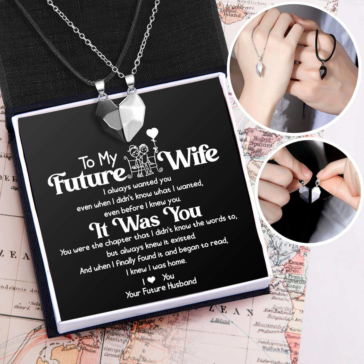 Magnetic Love Necklaces - Family - To My Future Wife - I Love You - Augnni25003 - Gifts Holder