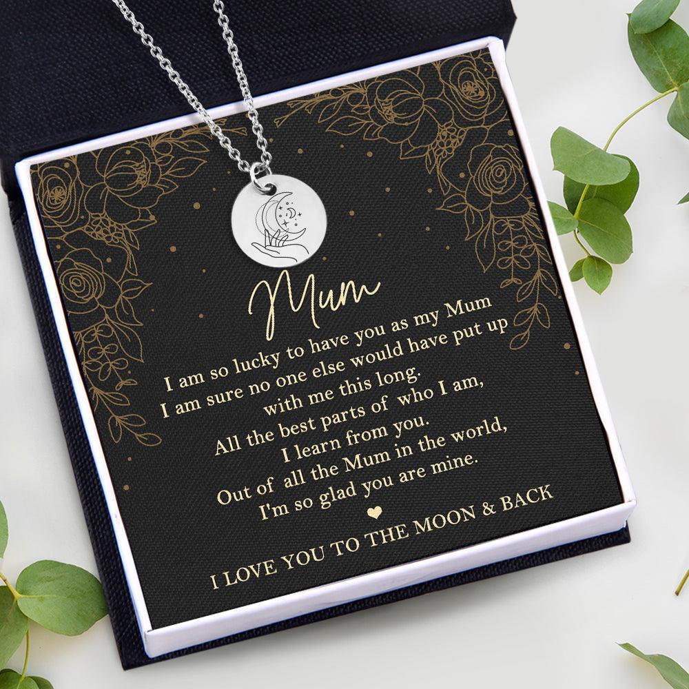 Moon Necklace - To My Mum - I Love You To The Moon & Back - Augnev19004 - Gifts Holder