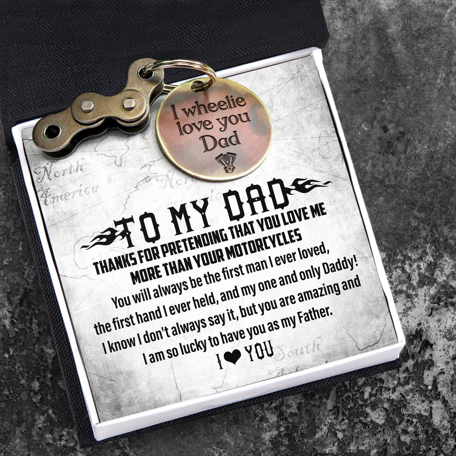 Motocross Keychain - Biker - To My Dad - From Daughter - My One And Only Daddy - Augkbf18006 - Gifts Holder