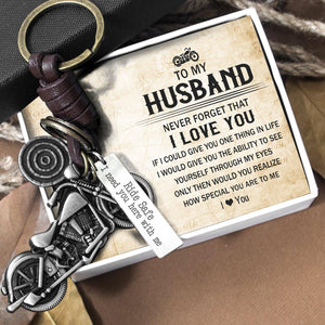 Motorcycle Keychain - Biker - To My Husband - I Love You - Augkx14006 - Gifts Holder