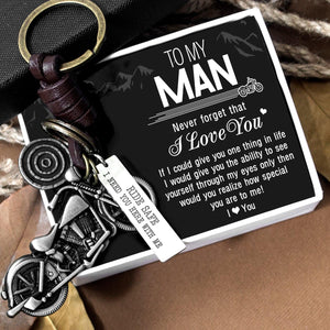 Motorcycle Keychain - To My Man - Ride Safe I Need You Here With Me - Augkx26001 - Gifts Holder