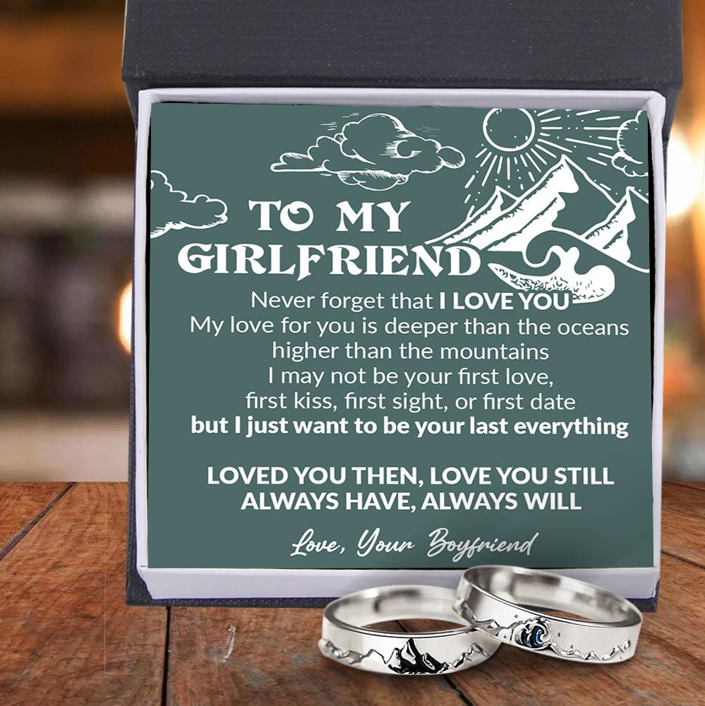 Mountain Sea Couple Promise Ring - Adjustable Size Ring - Family - To My Girlfriend - Love You Still - Augrlj13003 - Gifts Holder
