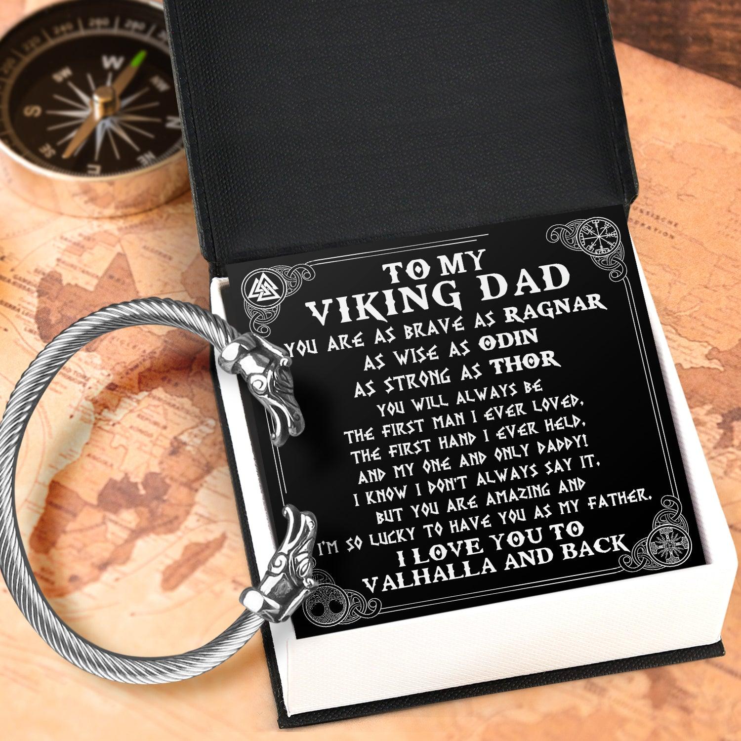 Norse Dragon Bracelet - Viking - From Daughter - To My Dad - I Love You To Valhalla And Back - Augbzi18001 - Gifts Holder