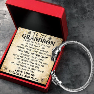 Norse Dragon Bracelet - Viking - To My Grandson - You Will Never Lose - Augbzi22001 - Gifts Holder
