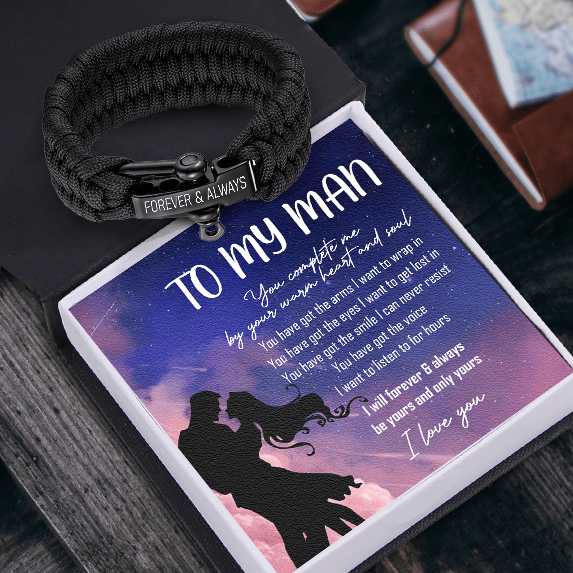 Paracord Rope Bracelet - Family - To My Man - I Will Forever & Always Be Yours And Only Yours - Augbxa26010 - Gifts Holder