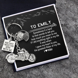 Personalised Classic Bike Keychain - To My Man - The Greatest Rider Of My Life - Augkt26001 - Gifts Holder