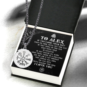 Personalised Compass Nordic Necklace - Viking - To My Son - Your Compass Will Guide The Way - Augnfv16002 - Gifts Holder