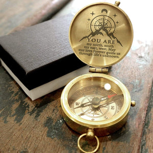 Personalised Engraved Compass - Hiking - You Are My North, South, My East, West - Augpb26004 - Gifts Holder
