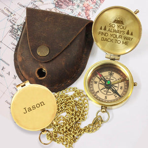 Personalised Engraved Compass - So You Always Find Your Way Back To Me - Augpb26007 - Gifts Holder