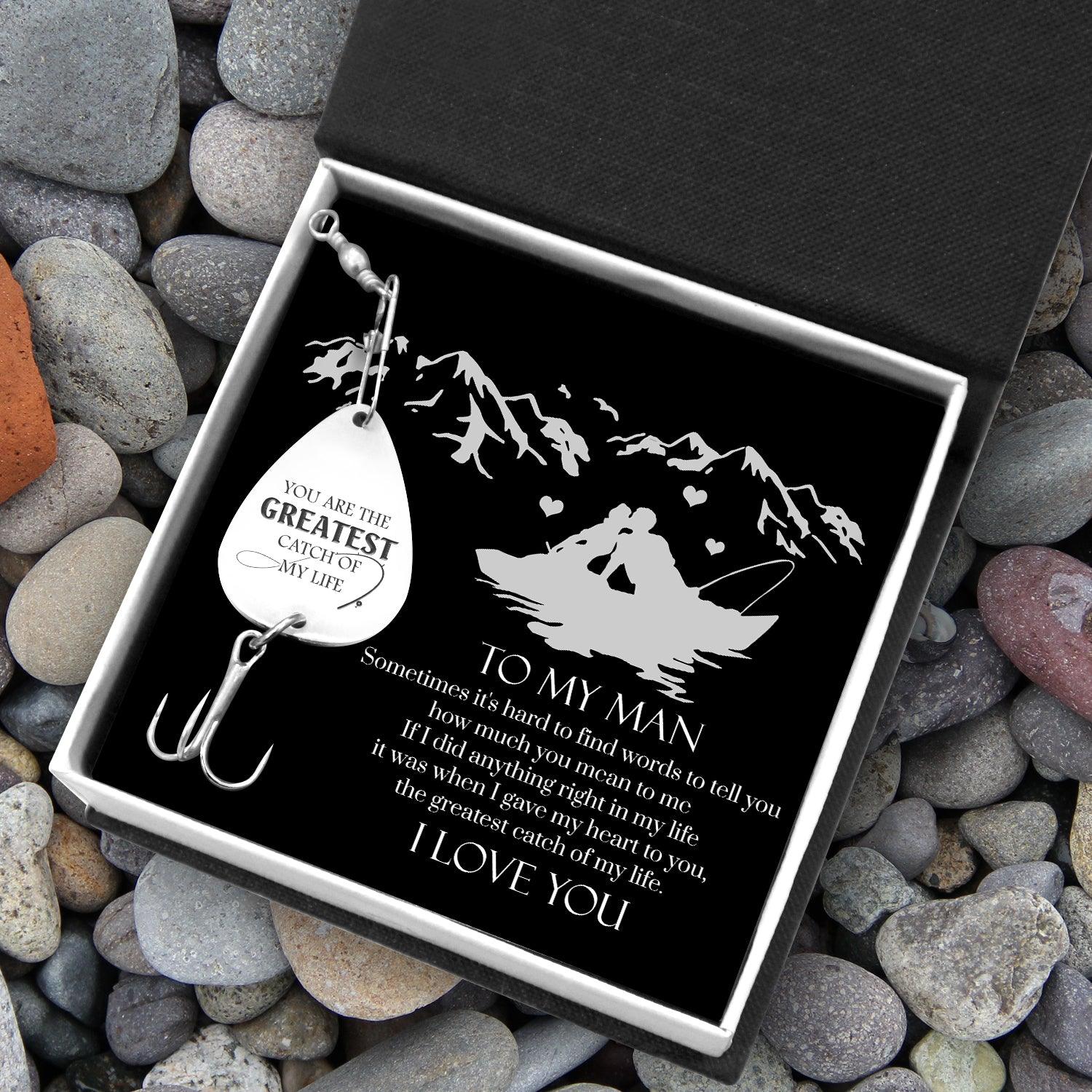 Engraved Fishing Hook - To My Man - You Are The Greatest Catch Of My Life - Augfa26009 - Gifts Holder