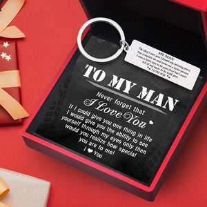 Personalised Engraved Keychain - My Man I Want All Of My Lasts To Be With You - Augkc26001 - Gifts Holder