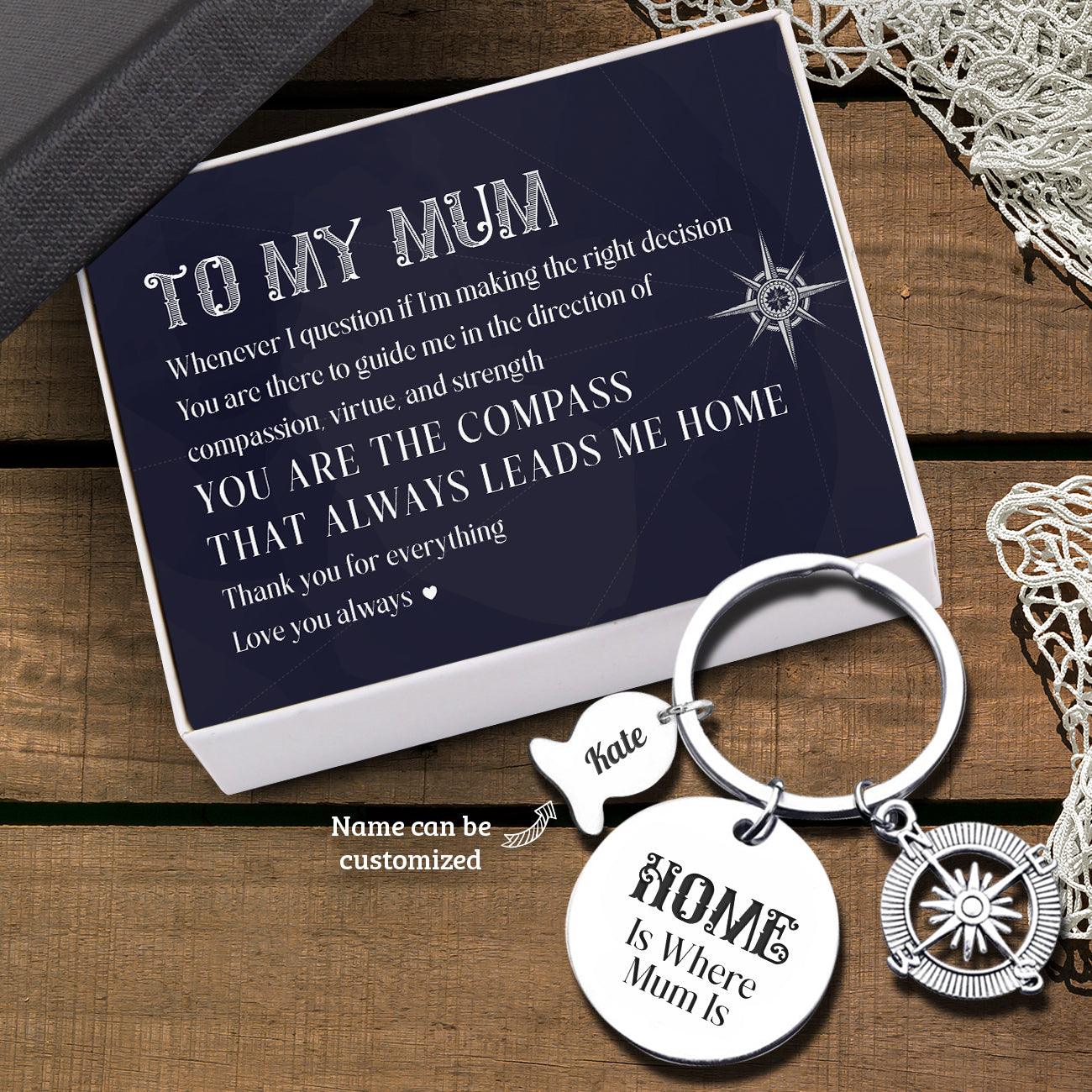 Personalised Fishing Compass Keychain - Fishing - To My Mum - You Are The Compass - Augkwb19003 - Gifts Holder