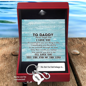 Personalised Fishing Hook Keychain - Fishing - To My Dad - This Reel Cool Dad Belongs To - Augku18001 - Gifts Holder