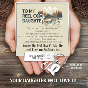 Personalised Fishing Hook Keychain - Fishing - To My Daughter - I Love You So Much - Augku17002 - Gifts Holder