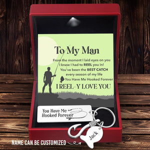 Personalised Fishing Hook Keychain - Fishing - To My Man - You've Been The Best Catch Every Season Of My Life - Augku26010 - Gifts Holder