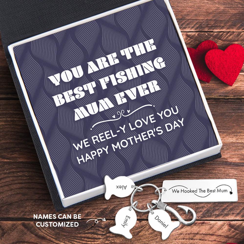 Personalised Fishing Hook Keychain - Fishing - To My Mum - We Reel-y Love You - Augku19006 - Gifts Holder