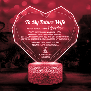 Personalised Heart Led Light - Family - To My Future Wife - You're My Best Friend, My Soulmate, My Everything - Auglca25003 - Gifts Holder