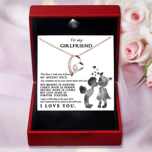 Personalised Heart Necklace - To My Girlfriend - You Complete Me By Your Warm Heart - Augnr13001 - Gifts Holder