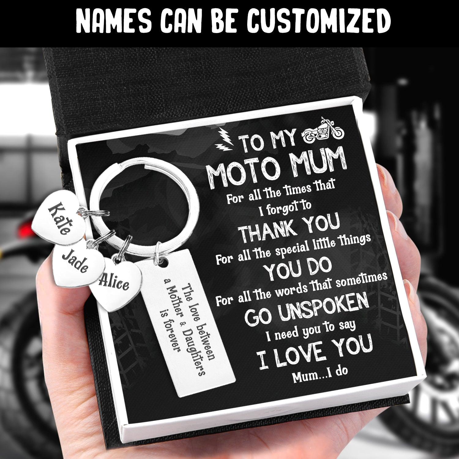 Personalised Keychain - Biker - To My Moto Mum - From Daughter - For All The Special Little Things You Do - Augkc19004 - Gifts Holder