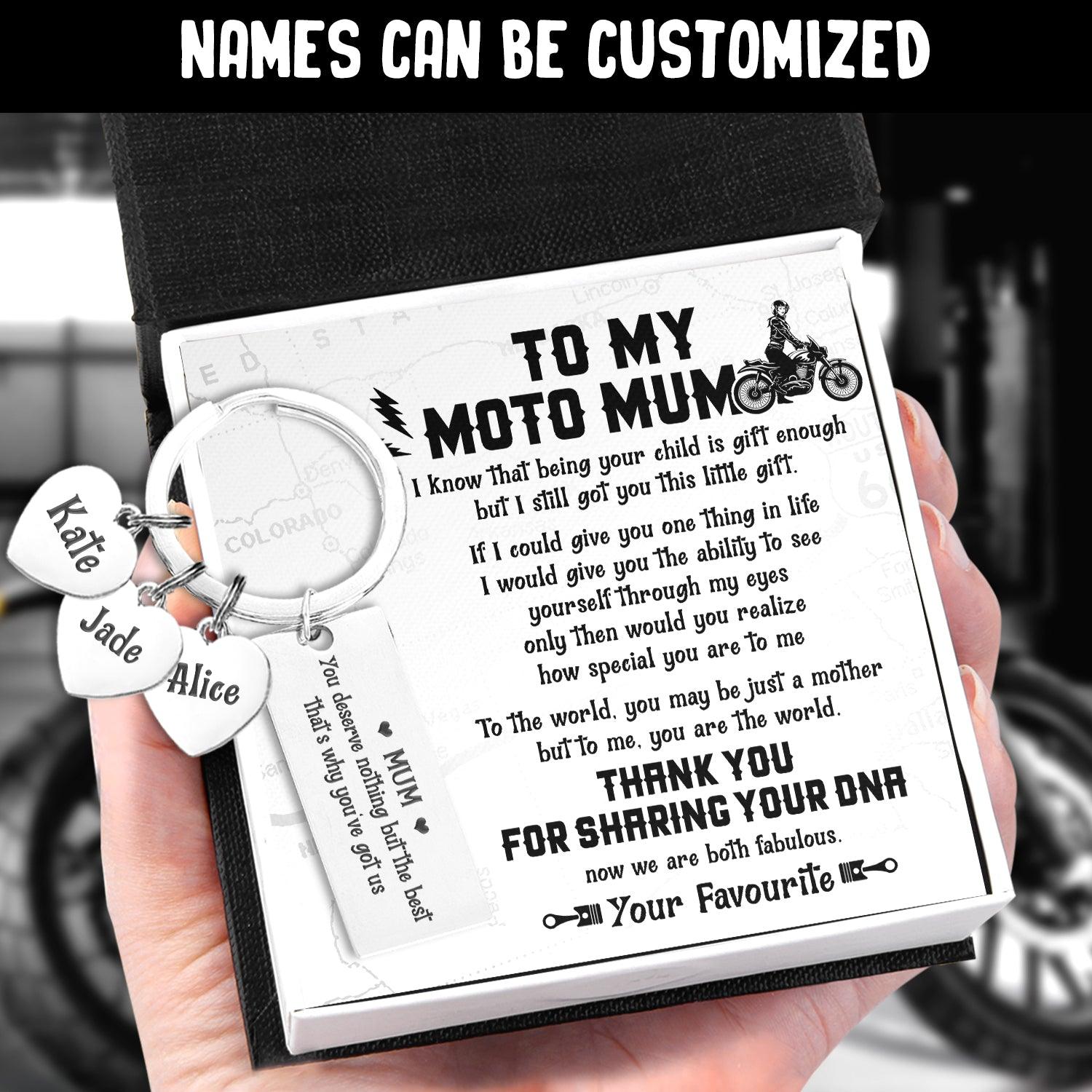 Personalised Keychain - Biker - To My Moto Mum - Thank You For Sharing Your DNA - Augkc19002 - Gifts Holder