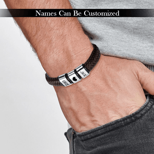 Personalised Leather Bracelet - Family - To My Boyfriend - I Will Forever And Always Be Yours - Augbzl12002 - Gifts Holder