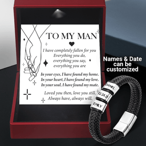 Personalised Leather Bracelet - Family - To My Man - I Have Found My Mate - Augbzl26001 - Gifts Holder
