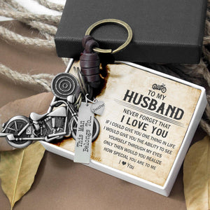 Personalised Motorcycle Keychain - Biker - To My Husband - I Love You - Augkx14005 - Gifts Holder
