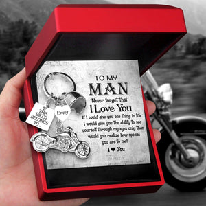 Personalized Classic Bike Keychain - Biker - To My Man - I Love You - Augkt26007 - Gifts Holder