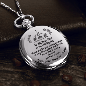 Pocket Watch - Wedding - To Father Of The Groom - Thank You For Your Loving - Augwa18002 - Gifts Holder