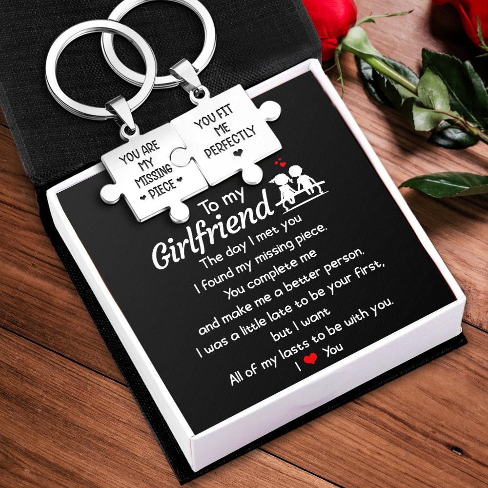 Puzzle Piece Keychain - Family - To My Girlfriend - I Love You With All I Am - Augkwd13002 - Gifts Holder