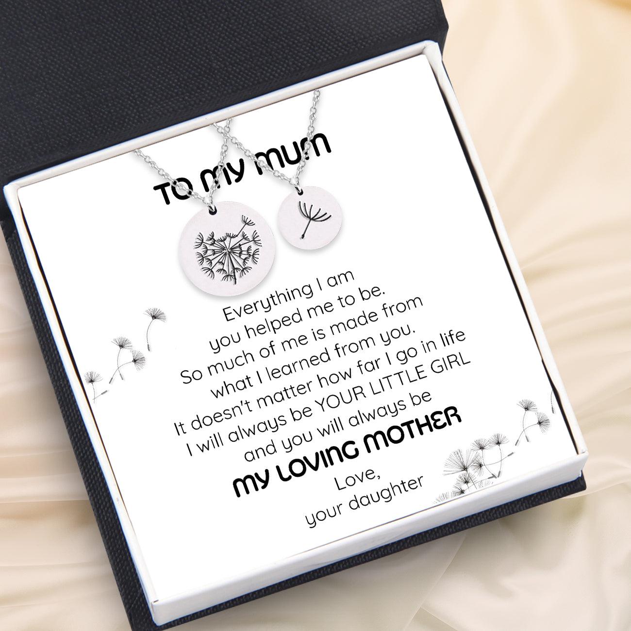 Round Necklace Set - Family - To My Mum - I Will Always Be Your Little Girl - Augnfc19001 - Gifts Holder