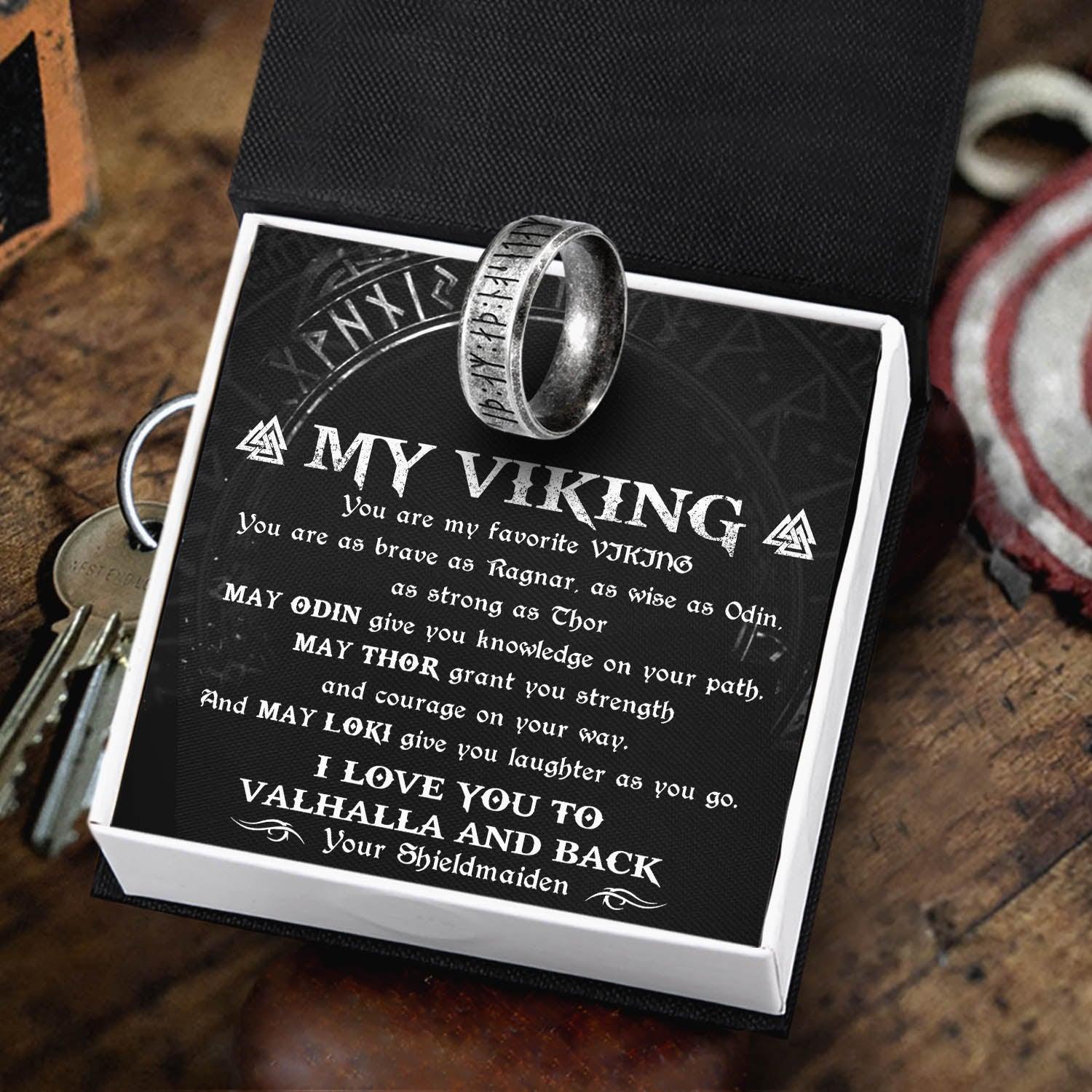 Rune Ring - My Viking - I Love You To Valhalla And Back - Augri26001 - Gifts Holder