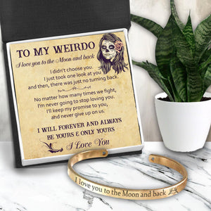 Skull Bracelet - Skull - To My Weirdo - I Love You - Augbzf13001 - Gifts Holder