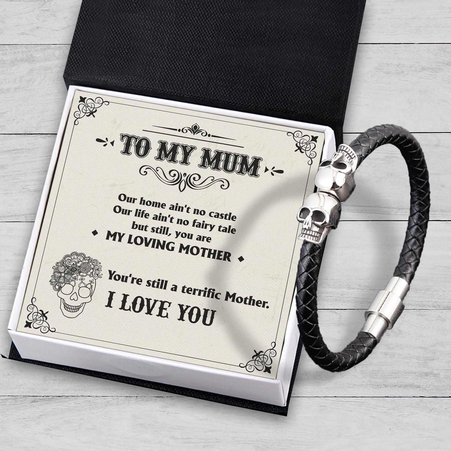 Skull Cuff Bracelet - Skull - To My Mum - You Are My Loving Mother - Augbbh19005 - Gifts Holder