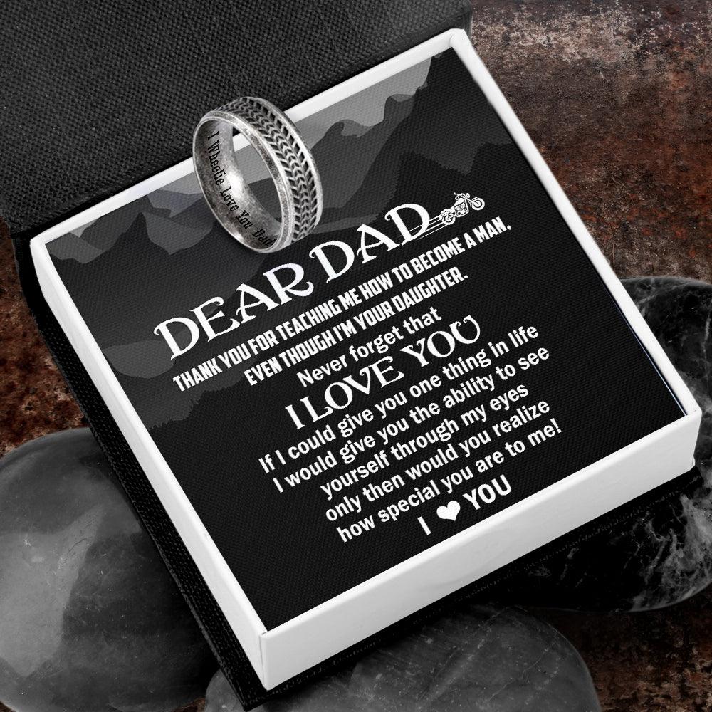 Steel Wheel Ring - Biker - Dear Dad - How Special You Are To Me - Augri18002 - Gifts Holder