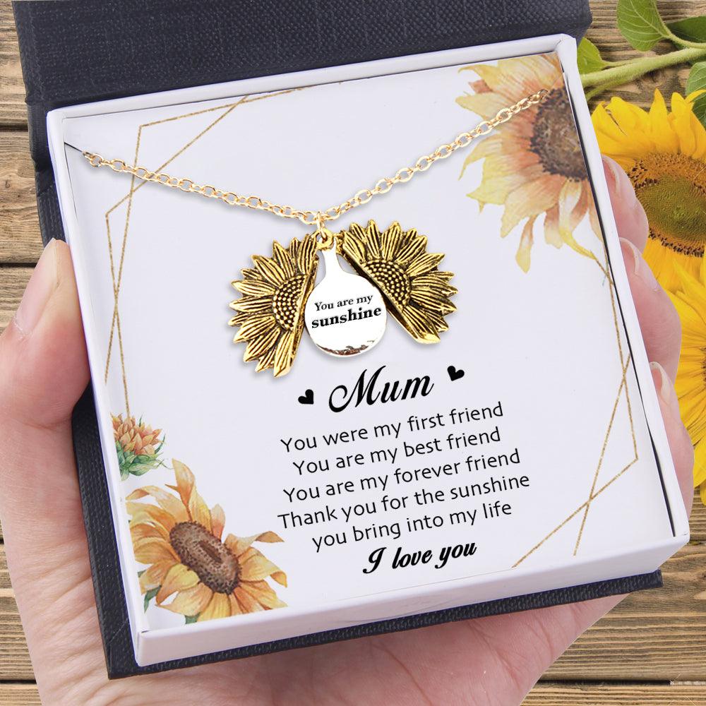 Sunflower Necklace - Family - To Mum - You Are My Sunshine - Augns19001 - Gifts Holder