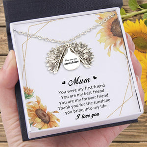 Sunflower Necklace - Family - To Mum - You Are My Sunshine - Augns19001 - Gifts Holder