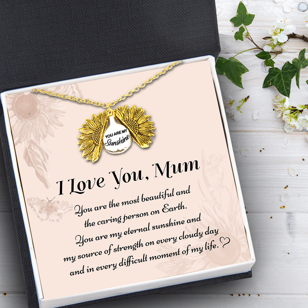 Sunflower Necklace - Family - To My Mum - I Love You,Mum - Augns19008 - Gifts Holder