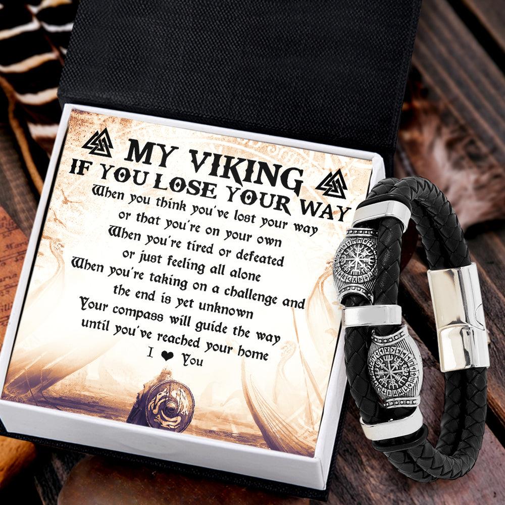 Vegvísir Bead Bracelet - Viking - To My Viking - I Love You - Augbbn26002 - Gifts Holder