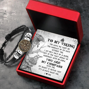 Viking Compass Bracelet - Viking - To My Man - You Are My Compass - Augbla26001 - Gifts Holder