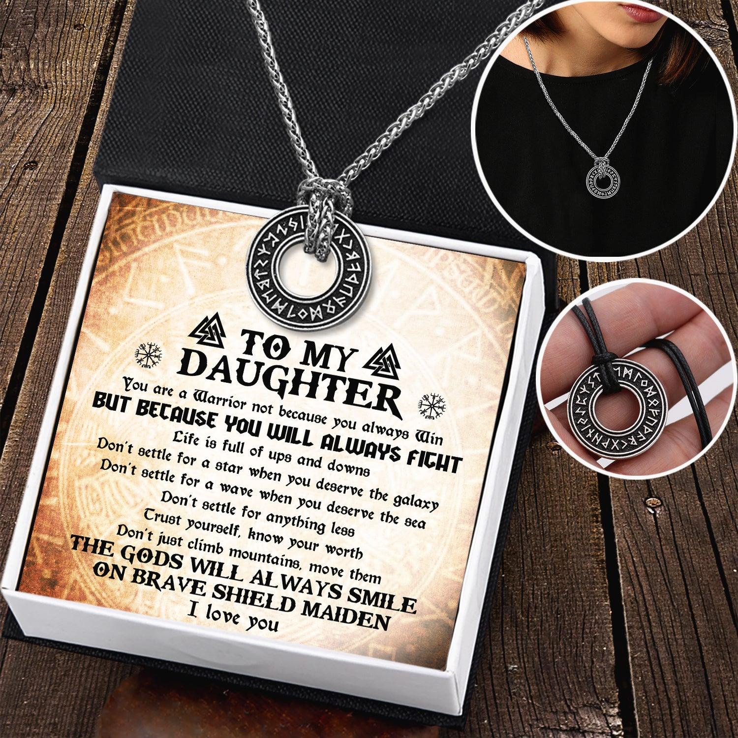 Viking Rune Necklace - Viking - To My Daughter - Trust Yourself, Know Your Worth - Augndy17001 - Gifts Holder