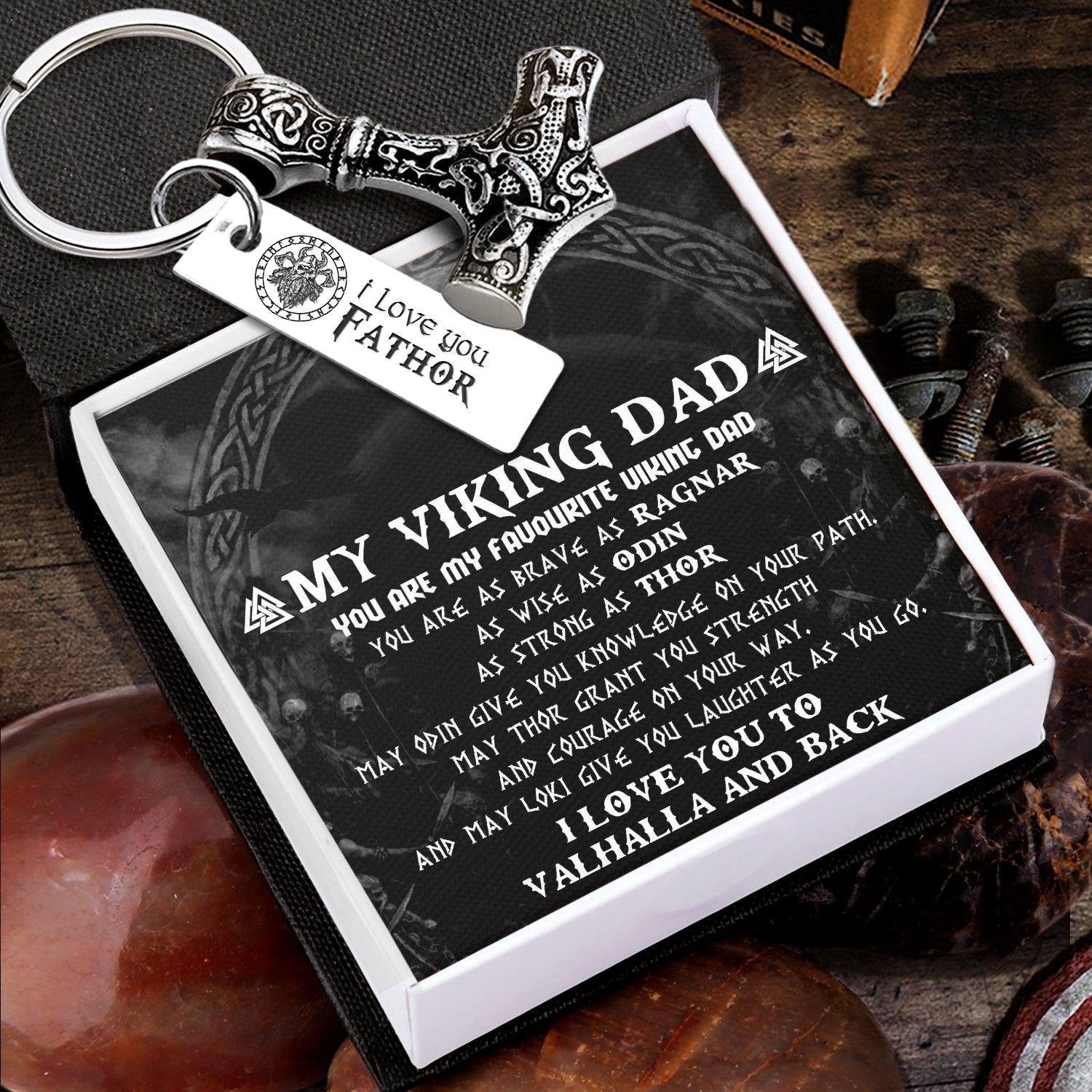 Viking Thor Keychain - Viking - To My Viking Dad - You Are My Favorite Viking Dad - Augkbv18003 - Gifts Holder